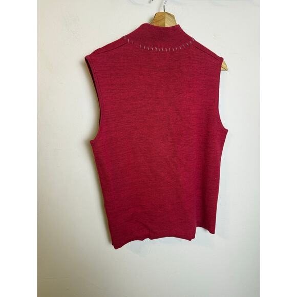 Vintage Woolrich Womens Large Cardigan Sweater Vest Holly Classic Red L - Picture 6 of 8